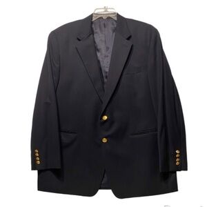 Lauren Ralph Lauren Suit Coat Old Money New Wool Fully Lined M48 Dark Blue Nice